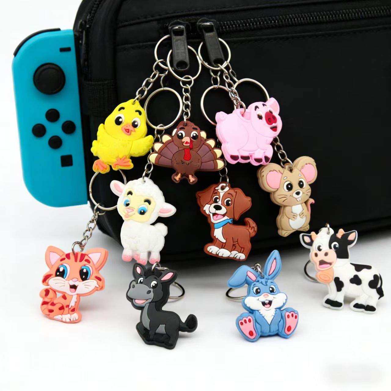 PVC Mascot Keychain Set