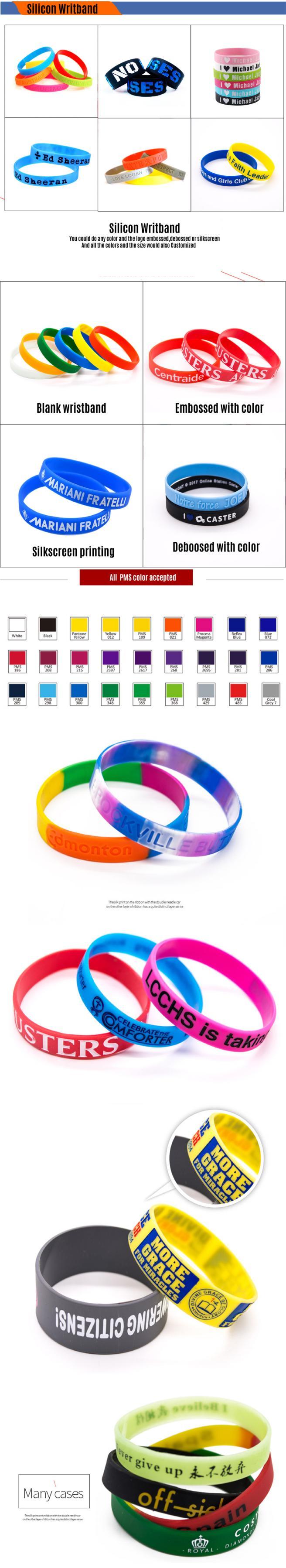 Custom Debossed Wristbands — Recessed Logo Silicone